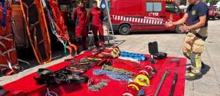 Los bomberos de Soria presentan su operativo para rescates en altura 