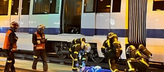 Los servicios de emergencia de Madrid realizan un simulacro en el Metro
