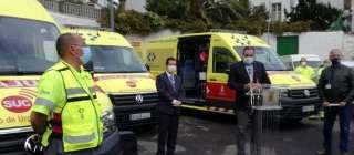 Sanidad presenta las nuevas ambulancias del SUC en la zona norte de Gran Canaria