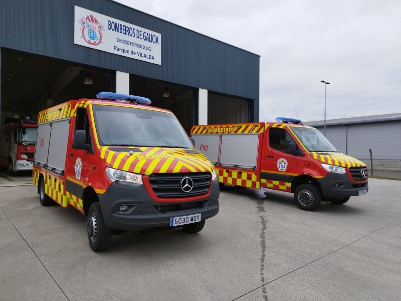 Nuevos furgones de Mercedes-Benz Vans para los bomberos de Lugo