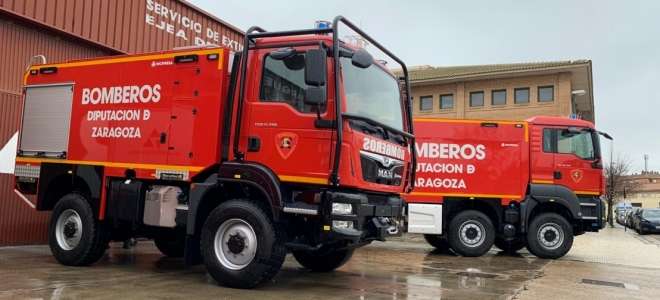Tres nuevas unidades MAN para los bomberos de la Diputación de Zaragoza