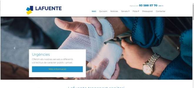 La empresa de transporte sanitario Lafuente estrena nueva página web