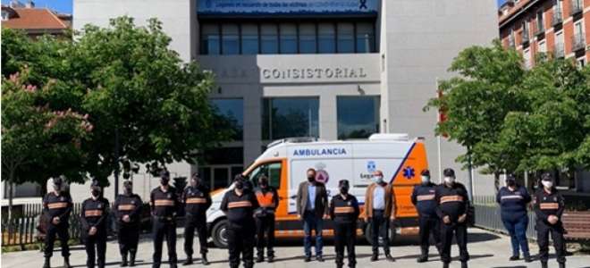 Nueva ambulancia para Protección Civil Leganés