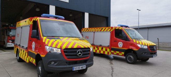 Nuevos furgones de Mercedes-Benz Vans para los bomberos de Lugo