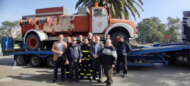 El histórico camión Magirus de La Línea vuelve a su hogar 
